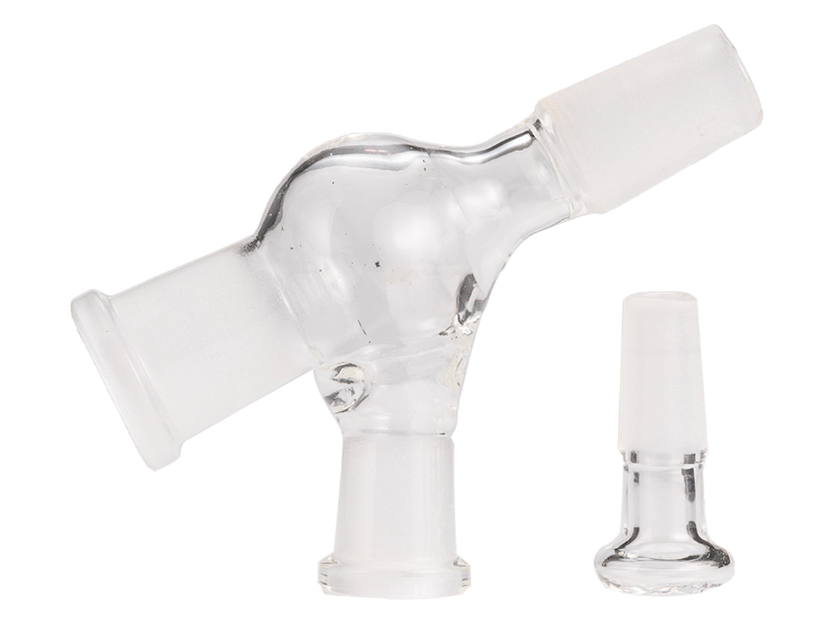 14mm Female to 14mm Male Pass-Through Glass Adapter