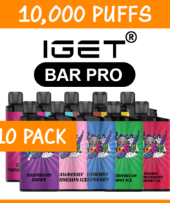 10 PACK – IGET BAR PRO – 10000 PUFFS