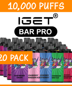 20 PACK – IGET BAR PRO – 10000 PUFFS
