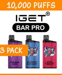 3 PACK – IGET BAR PRO – 10000 PUFFS