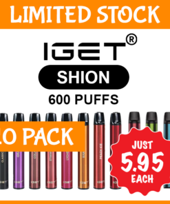 10 PACK – IGET SHION – 600 PUFFS