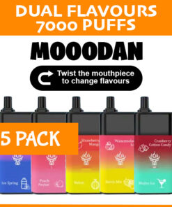 5 PACK – MOOODAN DUAL FLAVOUR – 7000 PUFFS
