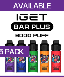 IGET BAR PLUS KIT – 6000 PUFFS – 5 PACK
