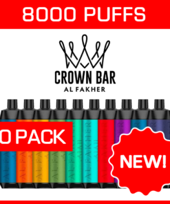 ALFAKHER CROWN BAR – 8000 PUFFS – 10 PACK
