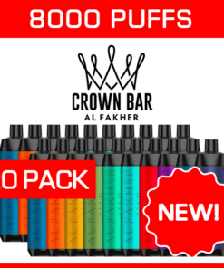 ALFAKHER CROWN BAR – 8000 PUFFS – 20 PACK