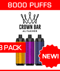 ALFAKHER CROWN BAR – 8000 PUFFS – 3 PACK