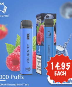 GUNNPOD BLUEBERRY RASPBERRY – 2000 PUFFS