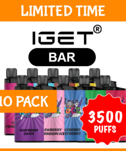 Shop 10 PACK – IGET BAR – 3500 PUFFS - IGET BAR 3500 Puffs Disposable Vape