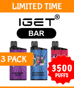 3 PACK – IGET BAR – 3500 PUFFS