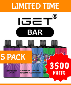 5 PACK – IGET BAR – 3500 PUFFS