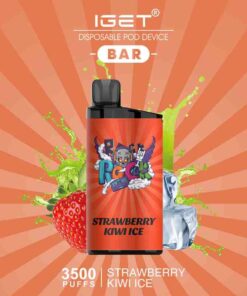 STRAWBERRY KIWI ICE – IGET BAR – 3500 PUFFS