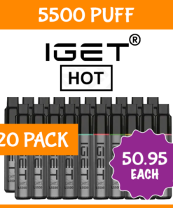 20 PACK – IGET HOT – 5500 PUFFS