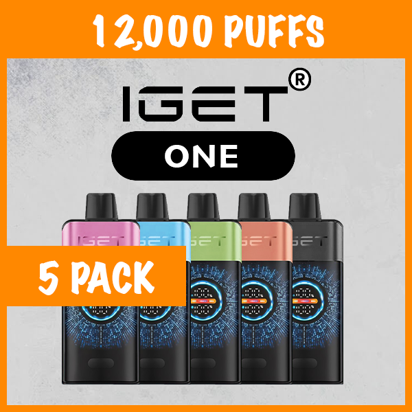 Order 5 Pack IGET One 12000 Puffs | Mix Flavours | The Vapes Shop AU