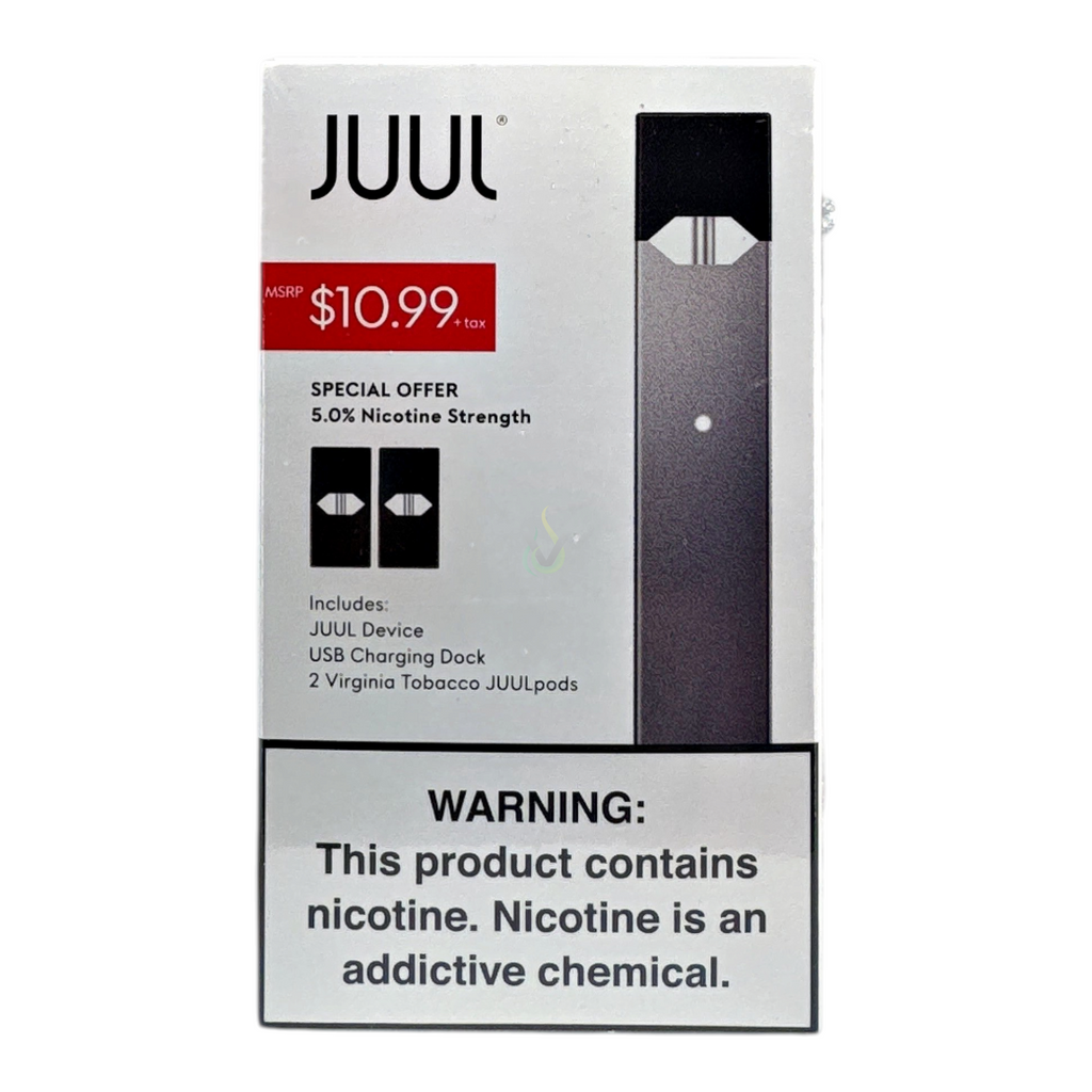 Juul Slate $10.99 Device Kit with 2 Virginia Tobacco 5% Pods